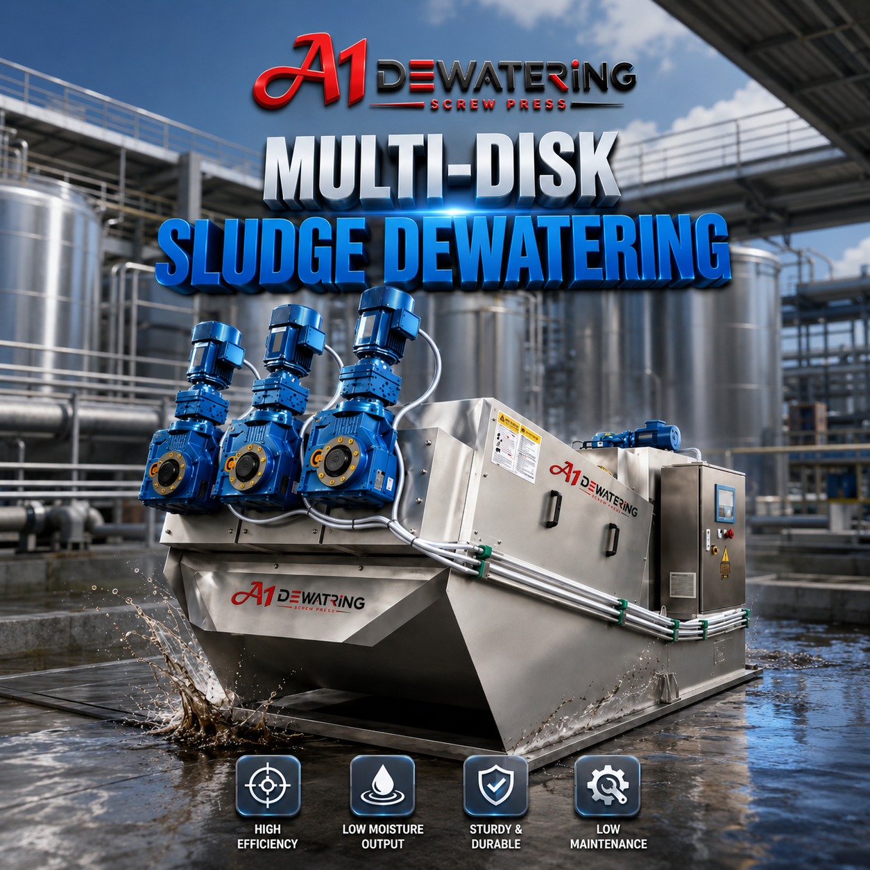 Sludge Dewatering Machine