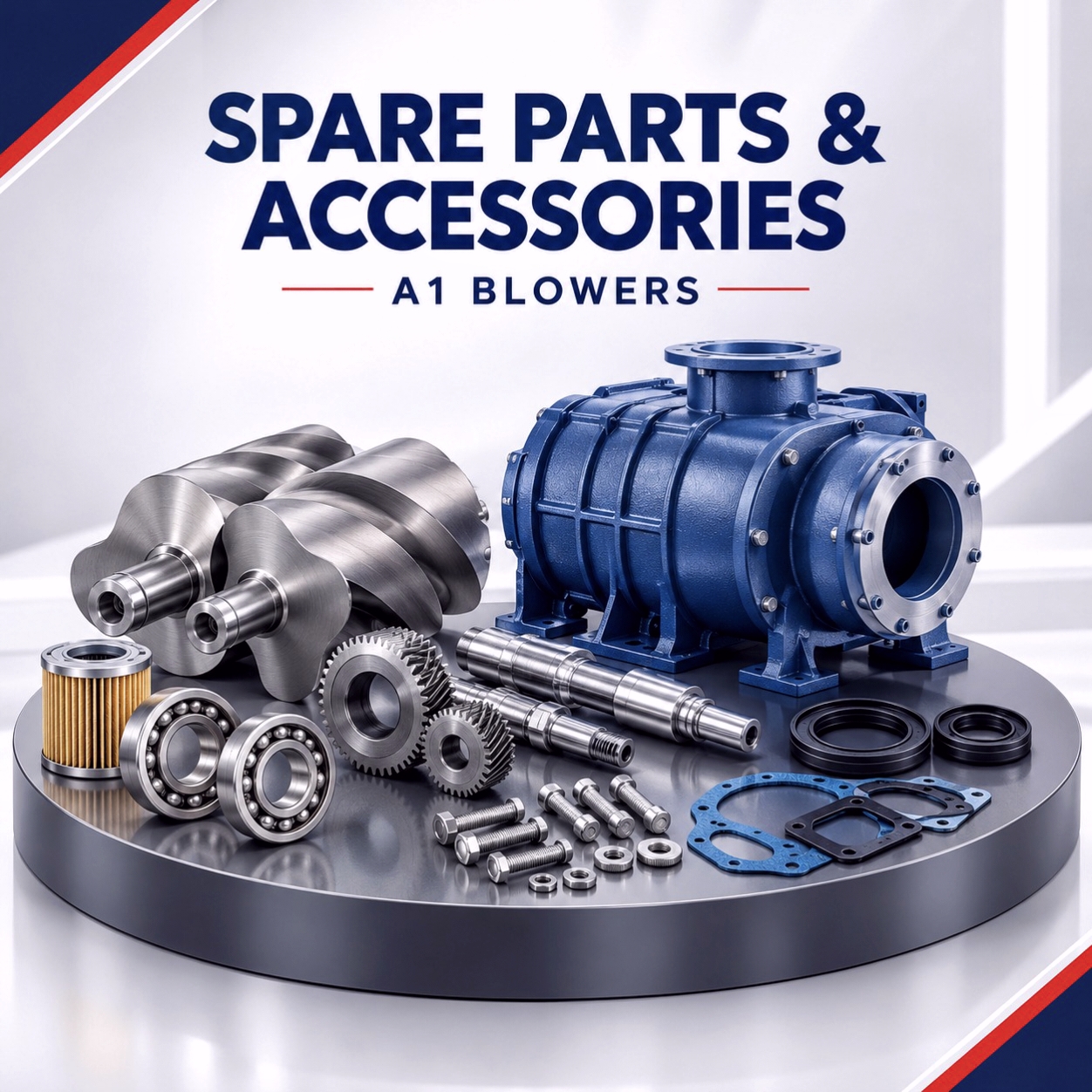 A1 Roots Blower Spare Parts & Accessories for Industrial Applications